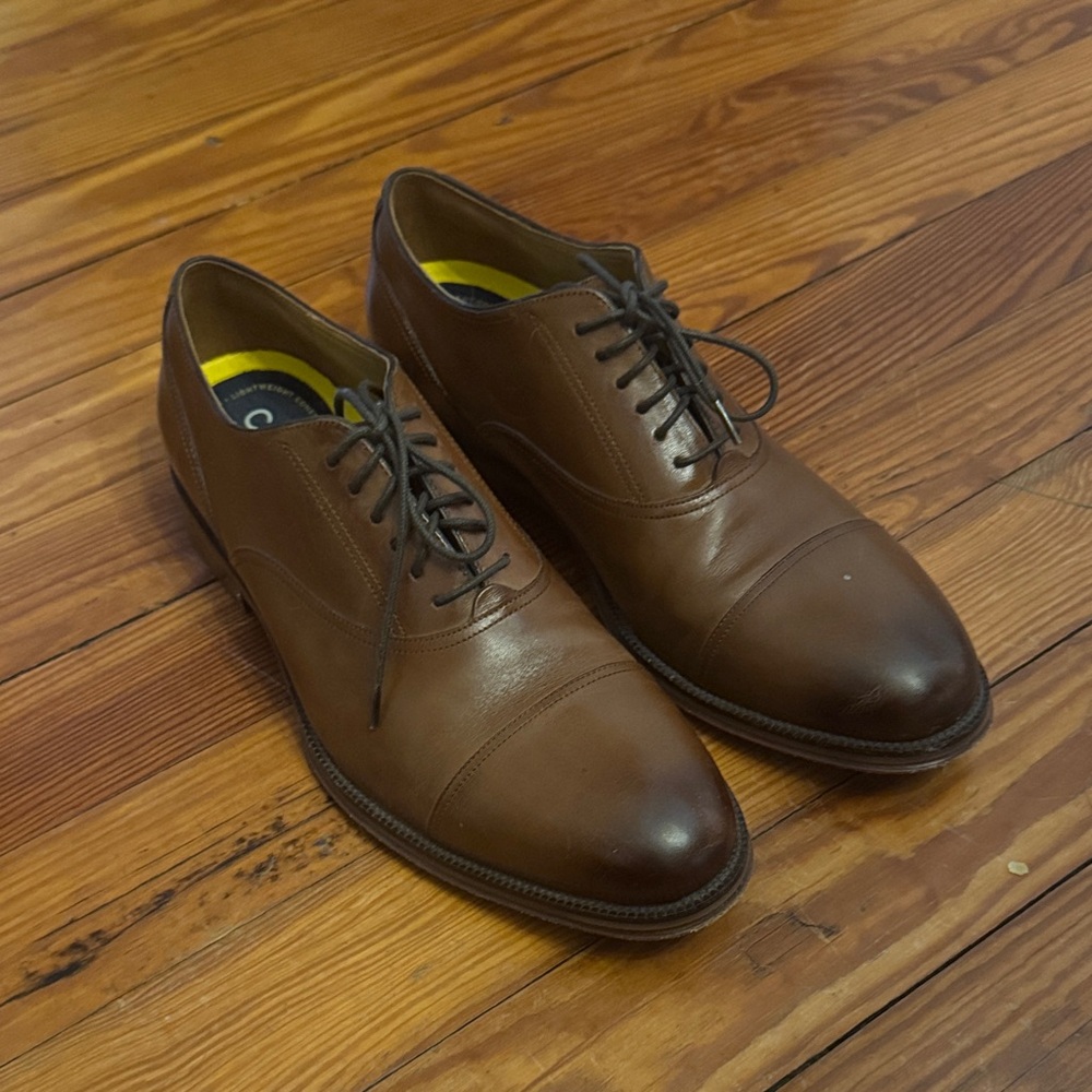 Cole Haan Brown Cap Toe Oxfords